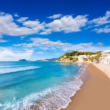 Moraira playa El Portet beach turquoise water in Teulada Alicante Spain