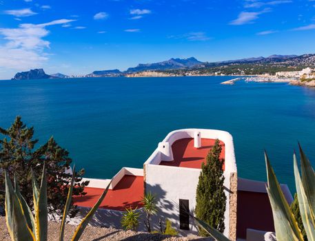 Mediterranean houses in Moraira Teulada at Alicante with Calpe Penon Ifach view