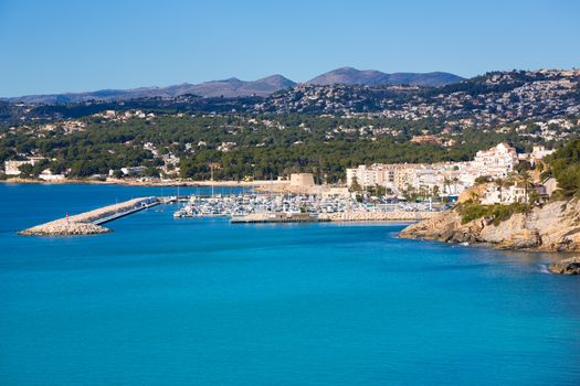 Moraira Teulada marina port in Alicante Mediterranean Spain