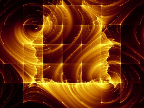 Dynamic Background series. Backdrop of fractal motion textures on the subject of science, technology and design