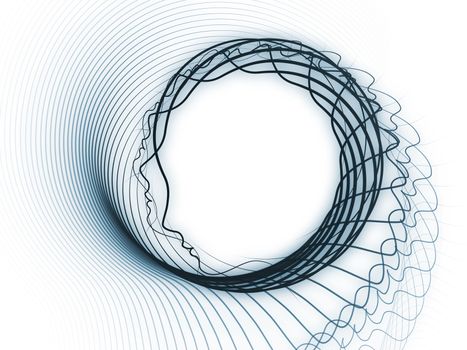 Geometry of Soul series. Graphic composition of profile lines of human head to serve as complimentary design for subject of education, science, technology and graphic design