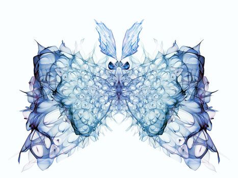 Never Were Butterflies series. Creative arrangement of isolated butterfly patterns as a concept metaphor on subject of science, imagination, creativity and design