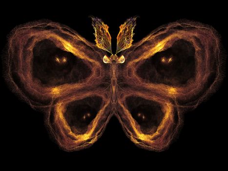 Never Were Butterflies series. Composition of  isolated butterfly patterns to serve as a supporting backdrop for projects on science, imagination, creativity and design