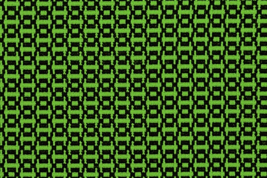 Green material in geometric patterns, a background or texture