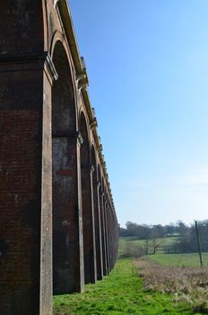 Ouse Valley train viaduct in Sussex,England. Built in 1841 it spans the River Ouse and is on the main London to Brighton line.