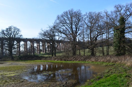 Ouse Valley viaduct in Sussex,England. Built in 1841 using 11 million bricks it is often said that it is the most elegant viaduct in Britain. The viaduct spans the River Ouse and connects London to Brighton with over 110 trains daily still using this fine piece of Victorian architecture.