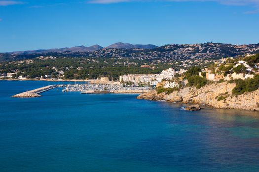 Moraira Teulada marina port in Alicante Mediterranean Spain