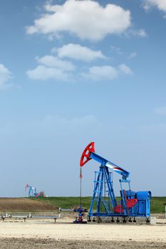 oil pump jack on field industry
