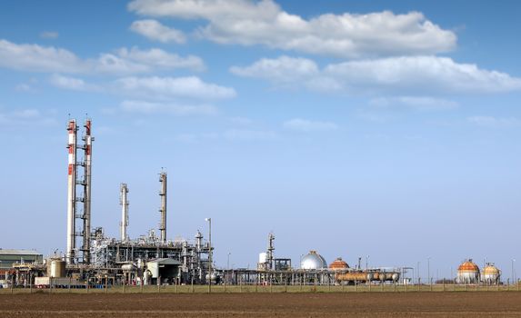 petrochemical plant and tanks industry zone