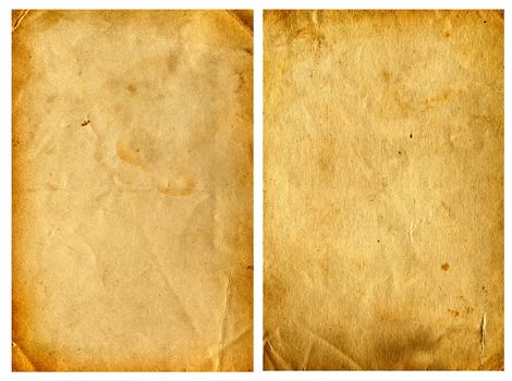 Two Old Papers textures isolated on the white