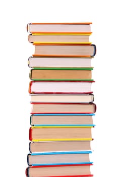 Pile of the Books Isolated on the White Background