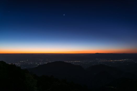 sunrise view point , doi angkhang , chiangmai , thailand