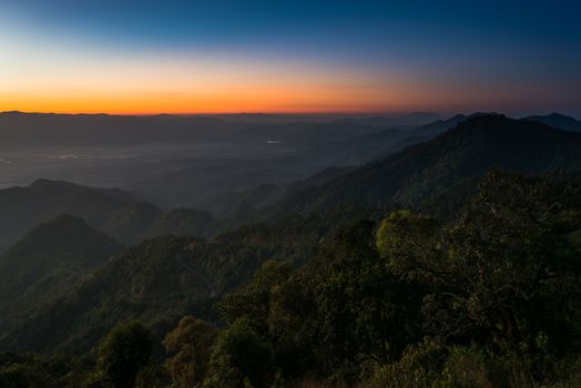 sunrise view point , doi angkhang , chiangmai , thailand