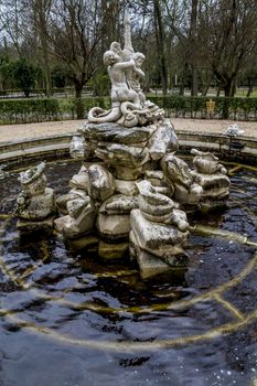 Ornamental fountains of the Palace of Aranjuez, Madrid, Spain