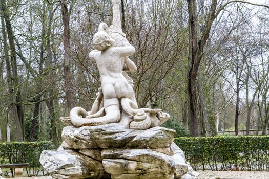 Ornamental fountains of the Palace of Aranjuez, Madrid, Spain