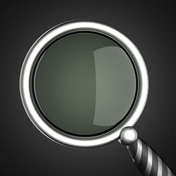Magnifying Glass on gray background