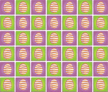 background or fabric Easter pattern with eggs pictograms