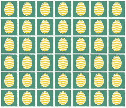 backgroun or fabric easter yellow and green eggs pictograms