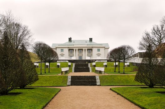 Gunnebo House a very cloudy and rainy day