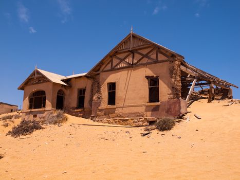 Abandoned house in Kolmanskop ghost village (Namibia)