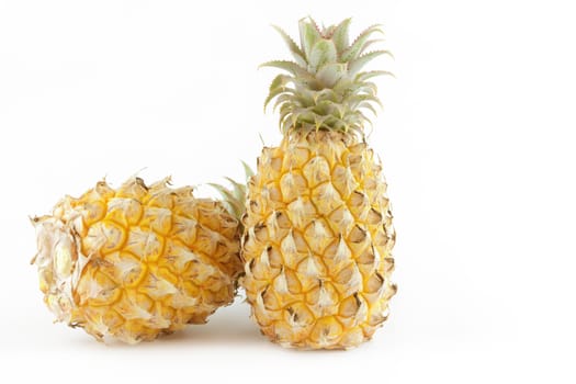 Fresh pineapple on white background