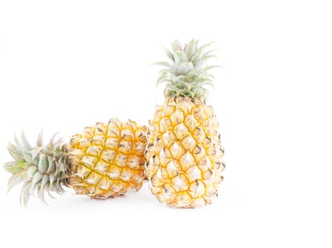 Fresh pineapple on white background