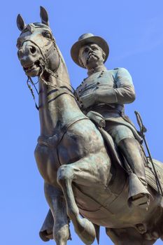 General Winfield Scott Hancock Equestrian Statue Civil War Memorial Pennsylvania Avenue Washington DC.  Created by Henry Ellicot and dedicated in 1896.