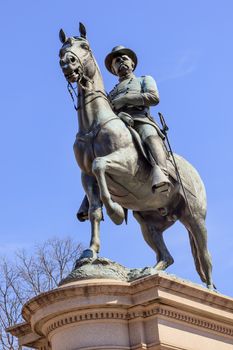 General Winfield Scott Hancock Equestrian Statue Civil War Memorial Pennsylvania Avenue Washington DC.  Created by Henry Ellicot and dedicated in 1896.