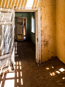 House interior in Kolmanskop ghost town (Namibia)