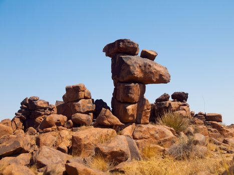 Rock formations in Giant's playground near Keetmanshoop (Namibia) Giant's playground near Keetmanshoop (Namibia)