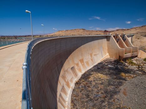 Naute Dam near Keetmanshoop in sunny day (Southern Namibia) Naute Dam near Keetmanshoop (Namibia)