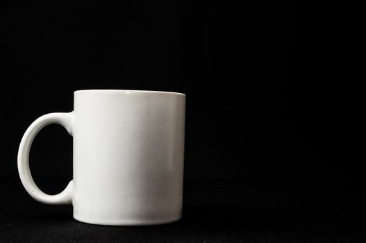 Coffee Cup Icons Top and Side View with Black Background