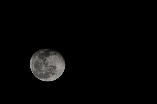 Moon Closeup Showing the Details of Lunar Surface.