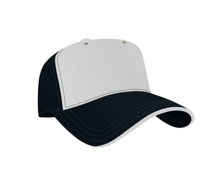 Dark Blue and White Baseball Cap