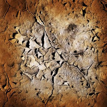 Cracked earth background or texture
