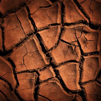 Cracked earth background or texture