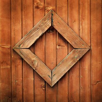 Wooden planks background with frame