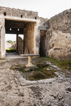 archeologic ruins of Pompeii in Italy