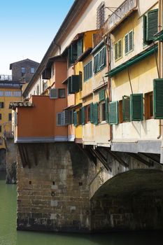 Picturesque Ponte Vecchio bridge in Florence old town, Tuscany, Italy.