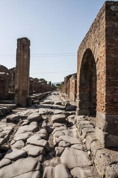 archeologic ruins of Pompeii in Italy