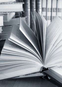 The image of the open book close-up