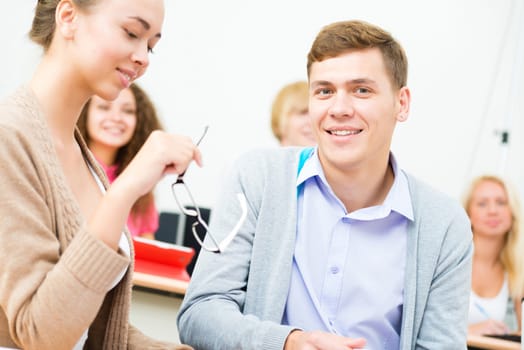 image of a students in the classroom, teaching at the University of