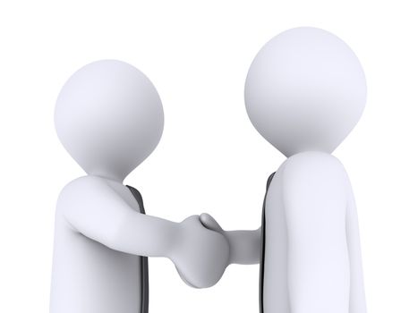 Closeup of two businessmen that shake hands