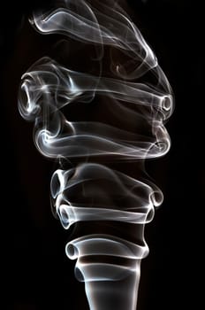 textured of incense smoke on dark background