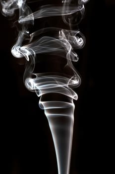 textured of incense smoke on dark background