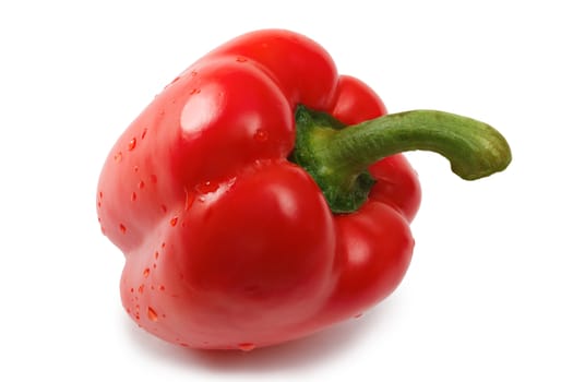 sweet red pepper  isolated on  white background