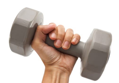 Dumbbell in hand