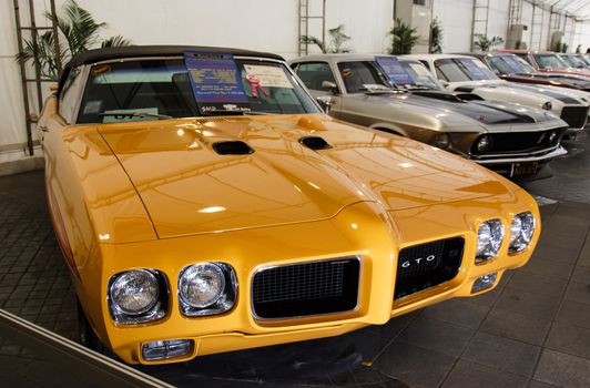 BANGKOK - JUNE 22 Pontiac GTO The Judge 1970 on display at The 36th Bangkok Vintage Car Concours on June 22, 2012 in Bangkok, Thailand