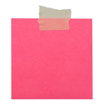 close up of a yellow note paper on white background 