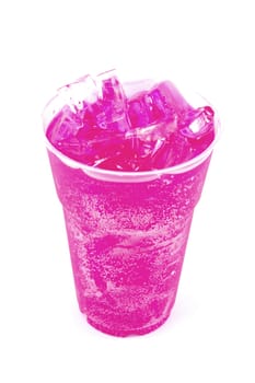 fresh, ice cold water in Plastic cup